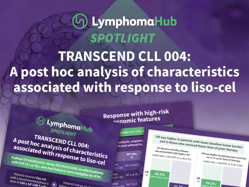 TRANSCEND CLL 004: A post hoc analysis of characteristics associated with response to liso-cel